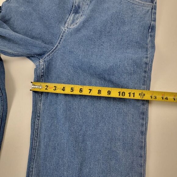 Staud Blue Denim Wide Leg Flare Jeans Women's Size 10 NWT Msrp $295 Painter Pant - Picture 12 of 14